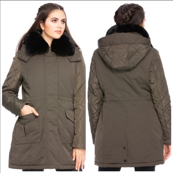 Jackets & Blazers - Coalition LA heavyweight quilted arm jacket olive